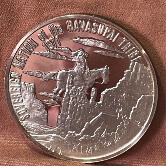 1971 SILVER SOVEREIGN NATION OF THE HAVASUPAI ~INDIAN TRIBAL SERIES .999 S PROOF - Picture 3 of 6
